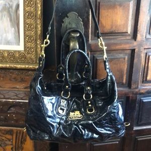 Vtg Black Coach Purse